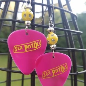 Sex Pistols Guitar Pick Earrings